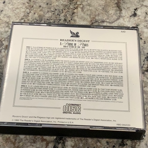 Great Stars of the 40s A String of Pearls 4 CD SET READER’S DIGEST 1993 - Picture 2 of 4